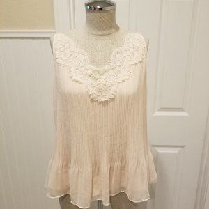 COPY - Chico's Lace/Pleated Light pink Camisole Size 0